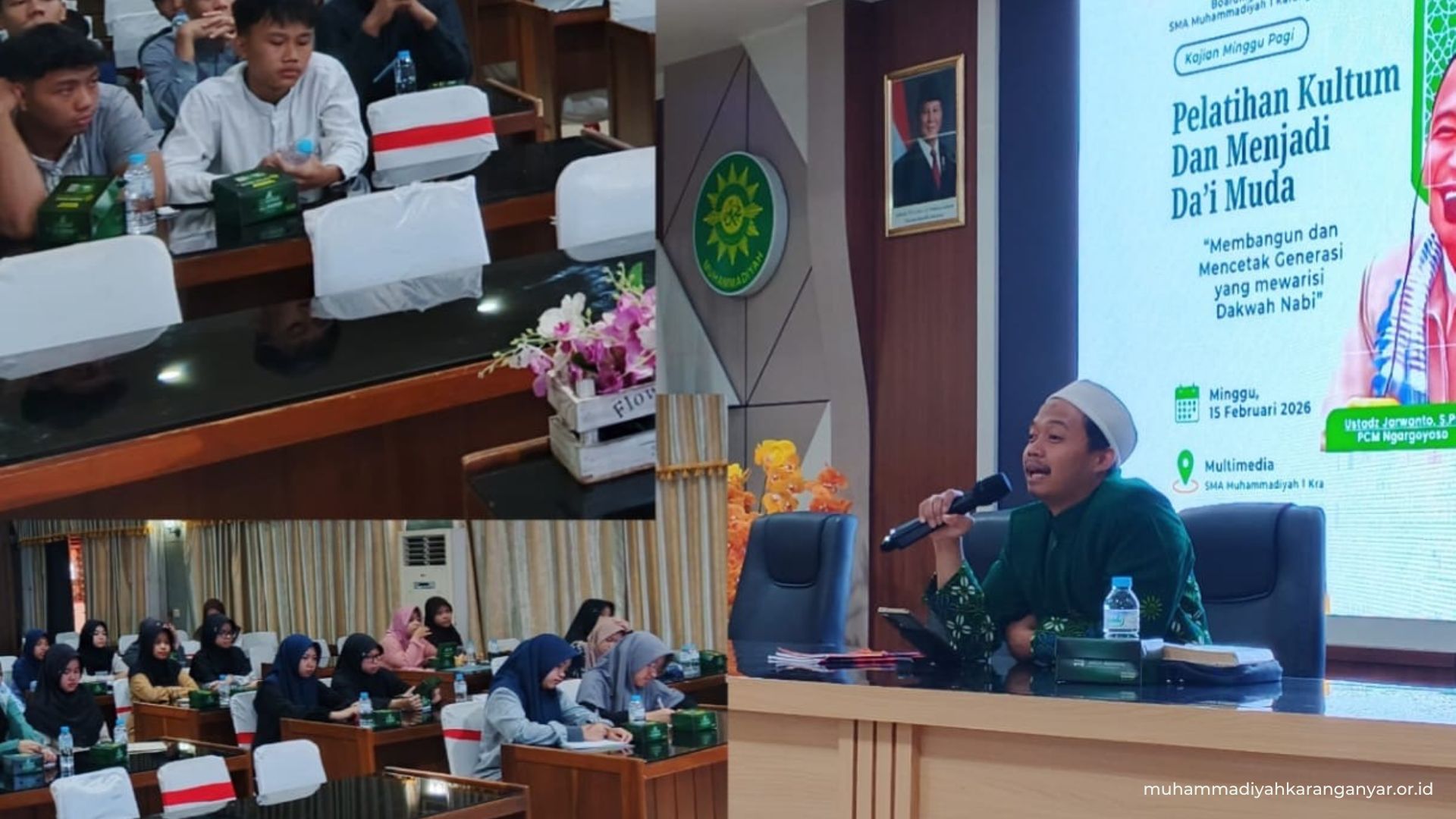 BOARDING SMA Muhammadiyah 1 Karanganyar Gelar Pelatihan Kultum dan Menjadi Dai Muda