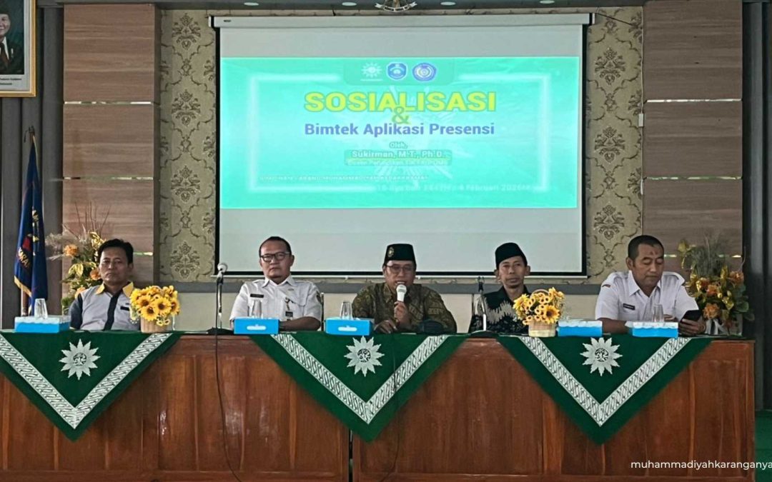 Perkuat Sinergi dan Digitalisasi, PCM Kebakkramat Gelar Sosialisasi Aplikasi Presensi Berbasis Teknologi Terkini