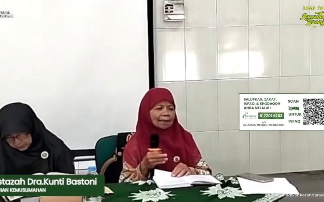 Persiapan Ramadan, Kajian Kemuslimahan Masjid Al Mukarromah Karanganyar Bahas Fikih Puasa