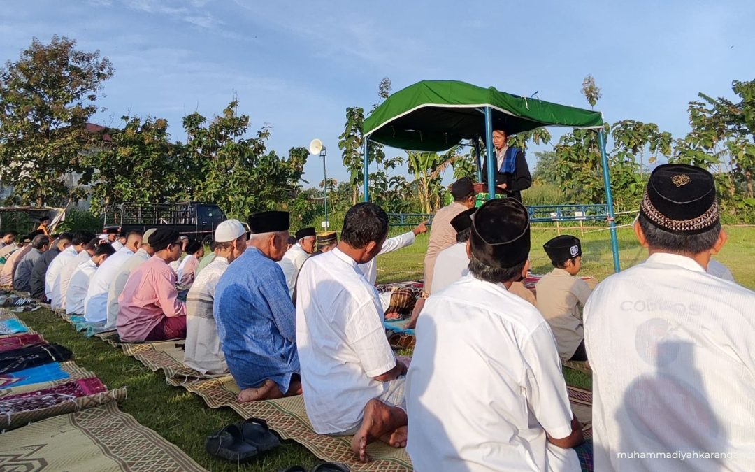 Ratusan Jamaah Muhammadiyah Ngasem Padati Lapangan Jati Kencana untuk Sholat Idul Fitri 1447 H