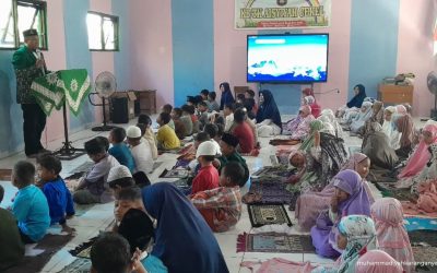 Tanamkan Karakter Religius, Siswa KB/TK Aisyiyah Cekel Gelar Simulasi Salat Idulfitri