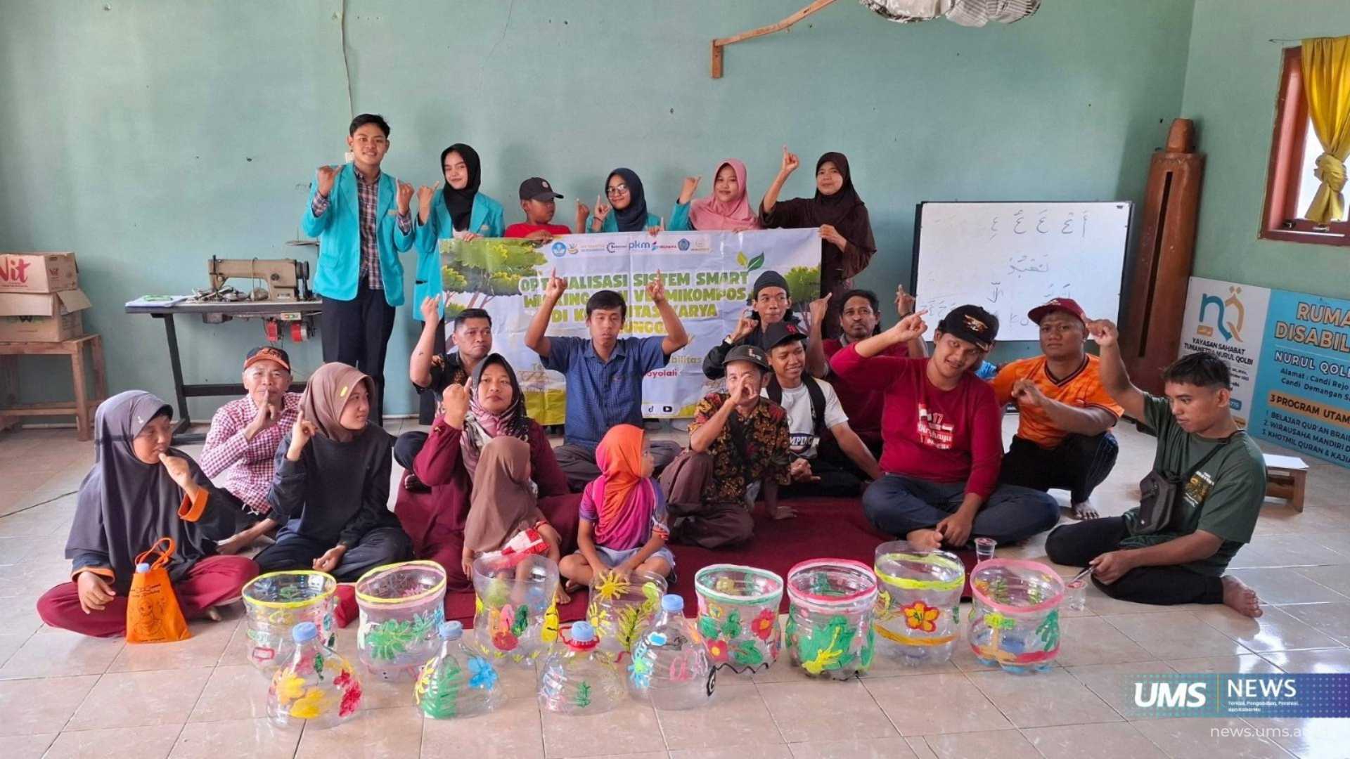 Melalui Smart-Wicking dan Vermikompos, Tim PKM-PM HealSpace UMS Perkuat Kemandirian Penyandang Disabilitas Mental