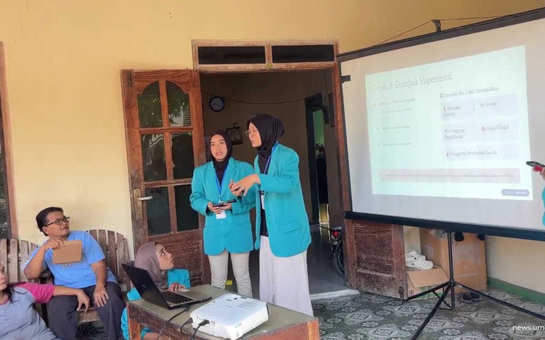 Tekan Hipertensi Lansia, Mahasiswa FIK UMS Kenalkan Edukasi Gizi dan Akupresur di Sukoharjo