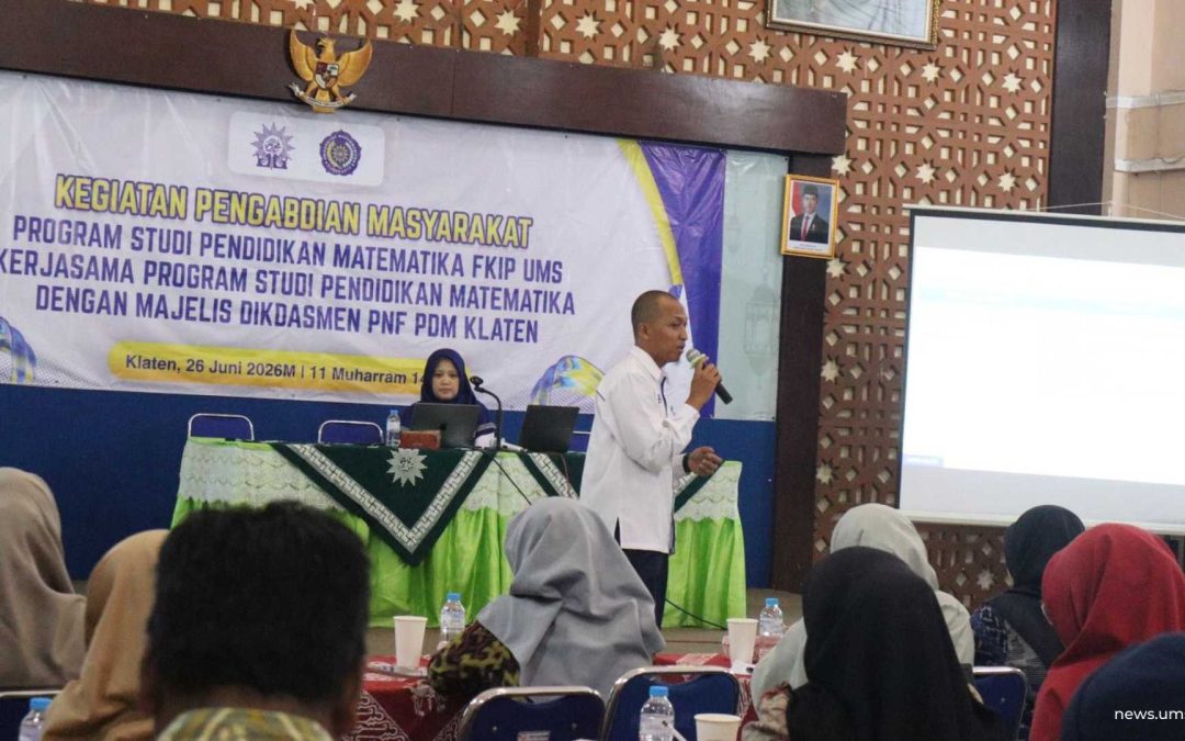 Gandeng PDM Klaten, Prodi Pendidikan Matematika UMS Dampingi Guru Susun Soal Berbasis AI