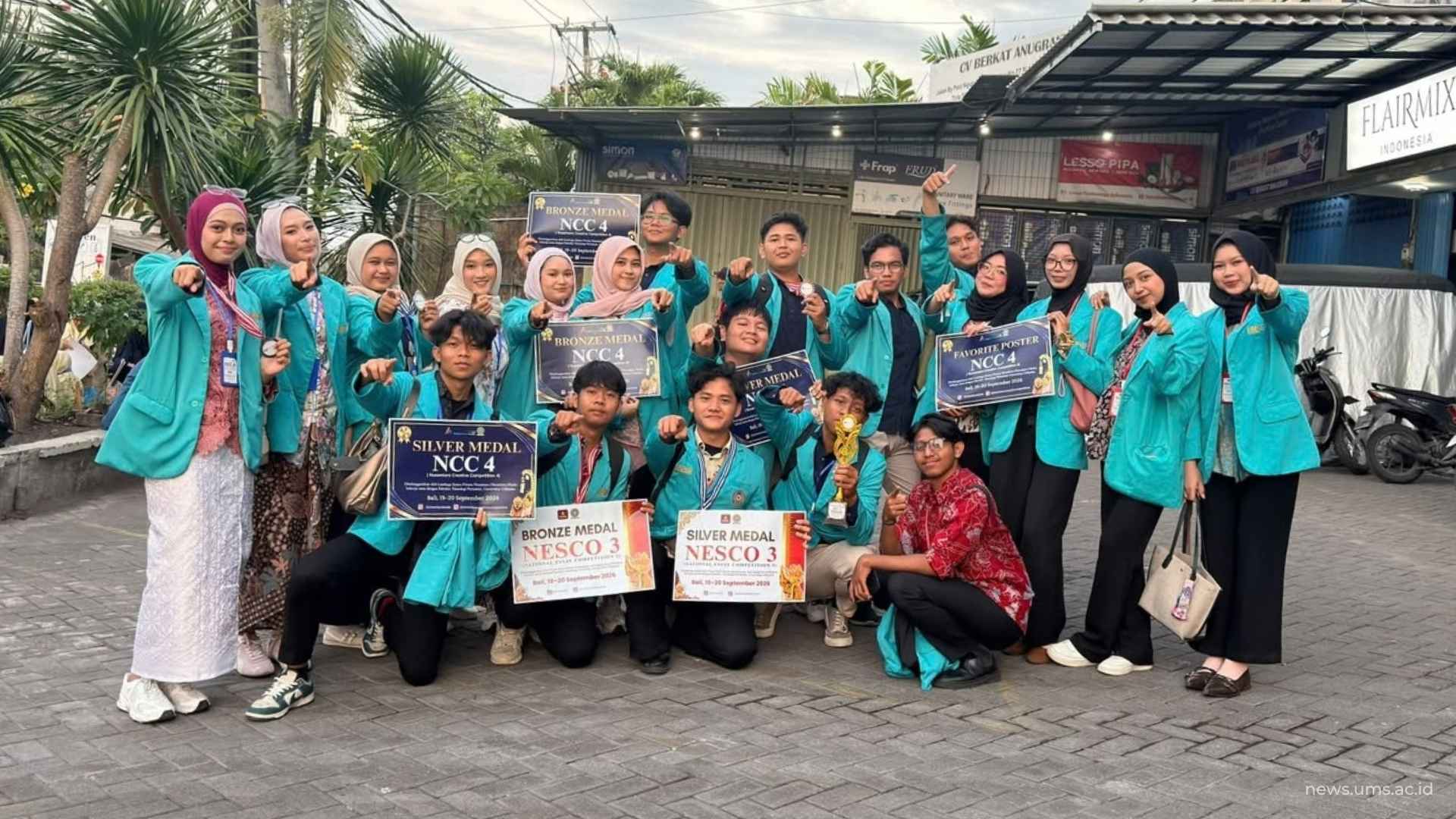 Panen Prestasi di Bali, Delegasi UMS Buktikan Keunggulan Gagasan Inovatif Mahasiswa dalam NCC 4 dan NESCO 3