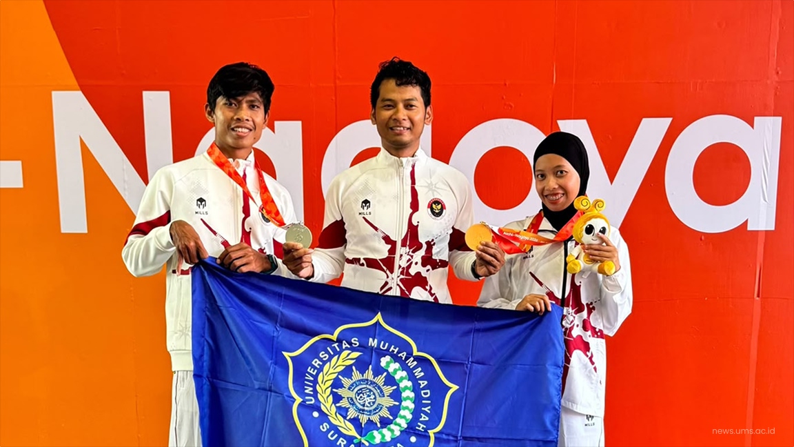 Dosen Penjas UMS, Azlan Khorur Rozikin, S.Pd., M.Or saat Mengantarkan Atlet Indonesia Raih Prestasi di Asian Para Games 2026